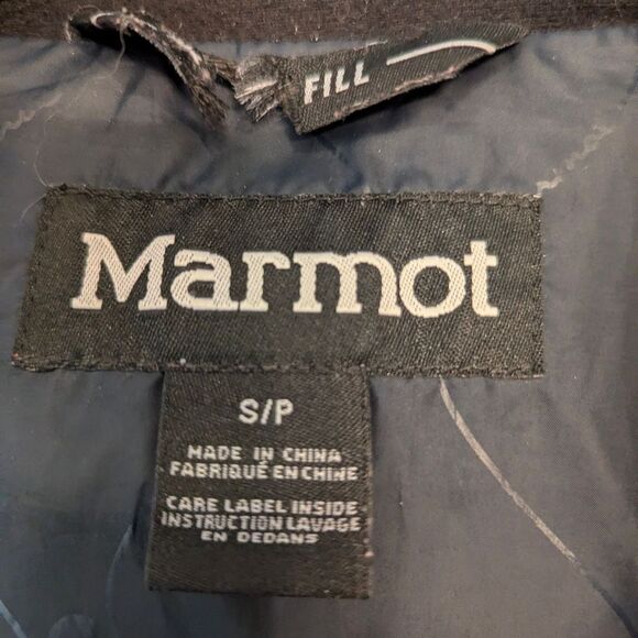 Marmot Women's 650 Fill Goose Down Quilted black Puffer Jacket Womens Full S/P - Picture 3 of 14